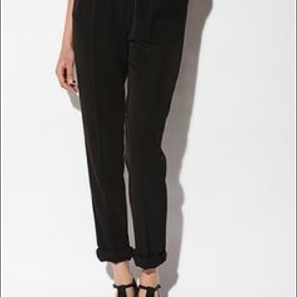 Urban Fletcher Lycell Pleated Retro Pants Black 4